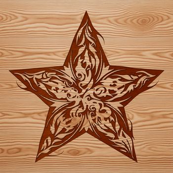 A stylized star symbol created as a scalable vector graphic.