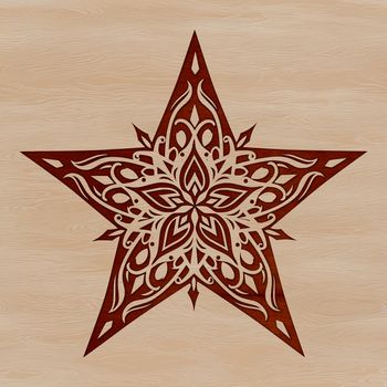 A stylized vector star illustration for graphic design and crafting projects.