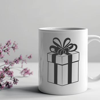 A simple vector design of a gift box with a lid, suitable for various graphic applications.