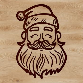 A digital illustration of Father Christmas in traditional attire, suitable for various uses.
