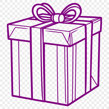 A simple vector illustration of a rectangular gift box with a lid.