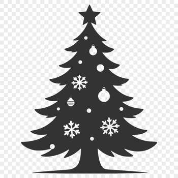 A minimalist digital design of a Christmas tree suitable for commercial or personal use in various projects and designs.