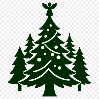 SVG design featuring a stylized Christmas tree silhouette for various uses.