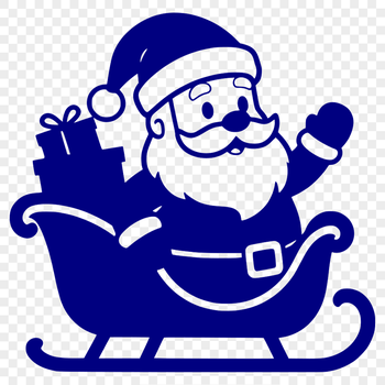 Santa in Festive Setting An illustration of Father Christmas in a festive holiday setting.