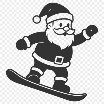 A illustration of a bearded man in red attire with a hat, symbolizing Christmas.