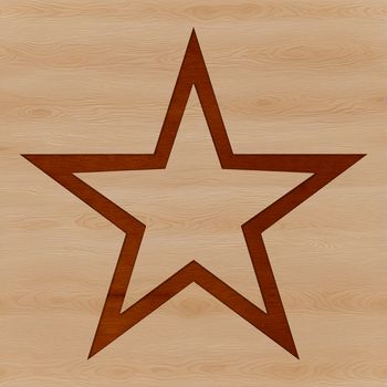 A simple line drawing of a star symbol, suitable for Christmas and decorative purposes.