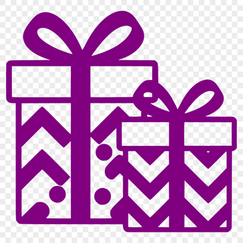 Simple Gift Design SVG File A simple vector illustration of a gift box wrapped in festive paper, ideal for commercial use or personal projects.