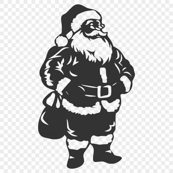 Free Standing Santa Claus Digital Art