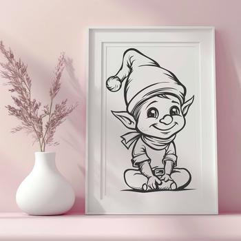 Sitting Christmas Elf Design