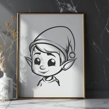 Stunning Christmas Elf In SVG & DXF