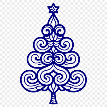 Free Unique Christmas Tree Vector Illustration