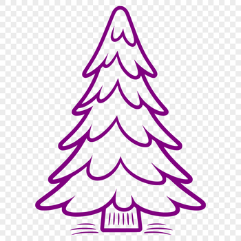 An SVG graphic featuring a decorated Christmas tree suitable for commercial or personal use in designs and projects.