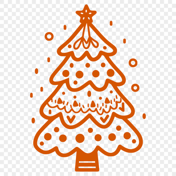 A vector graphic representation of a festive holiday tree, suitable for various uses.