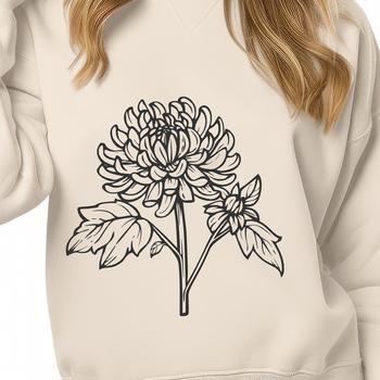 Chrysanthemum In DXF Format