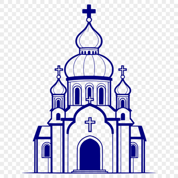 An image of a traditional Orthodox church with intricate details.
