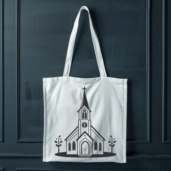 A 2D rendering of a traditional religious building with a steepled roof.