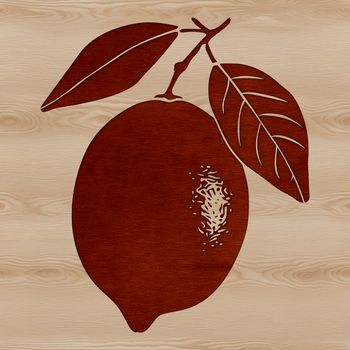 A high-quality illustration of a lemon in a circular shape, suitable for digital designs and cutting machines.