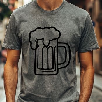 A detailed illustration of a glass filled with beer, suitable for digital cutting machines like Cricut or laser cutters.