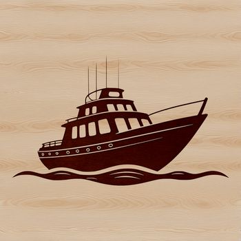 A high-resolution illustration of a boat designed as a vector graphic.