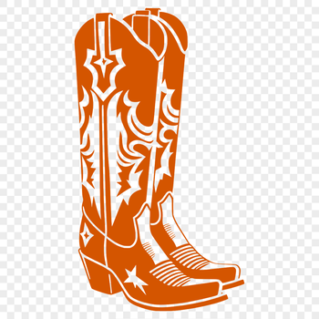 A pair of classic cowboy boots with intricate stitching and ornate details.