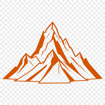 SVG graphic of a majestic mountain peak.