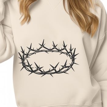 A digital illustration of the Crown of Thorns, symbolizing religious devotion and faith.