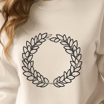 Floral design vector illustration of a decorative wreath for crafting or digital art.