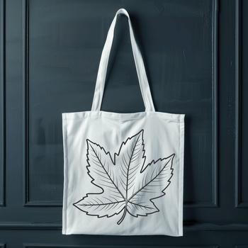 A simple vector illustration of a single leaf with detailed veins.