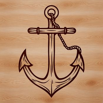 A stylized illustration of anchors in various shapes and sizes.