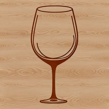 A glass containing red wine, ideal for clip art and vector design projects.