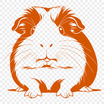 Illustrated Guinea Pig, ideal for personal or commercial use in various design formats.