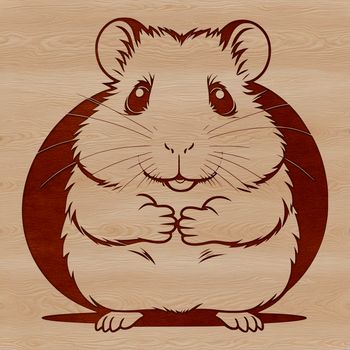 A small furry animal with a rounded face and long tail, suitable for vector graphics design.