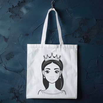 A detailed illustration of a female princess character, suitable for vector art and design.