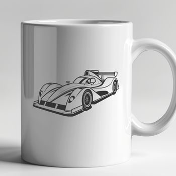 A sleek racing car design made from vector shapes, suitable for digital cutting machines like Cricut or laser cutters.