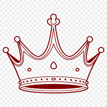 A digital illustration of a crown in vector format, suitable for cutting machine projects and stencils.
