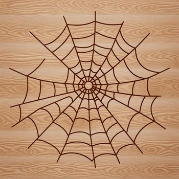 A detailed, scalable illustration of a spider web in vector format.