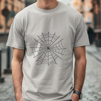 A detailed illustration of a spider web created with vector graphics, suitable for digital cutting machines or laser cutters.