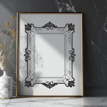 Digital frame template designed as a vector graphic for use in various design applications.