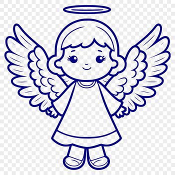 A stylized illustration of a angel in vector format.