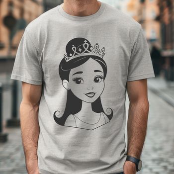 Female silhouette with royal attire in vector format.