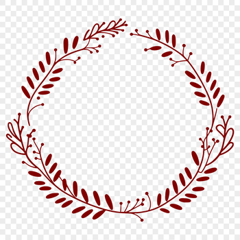 A floral wreath design created using vector art elements.