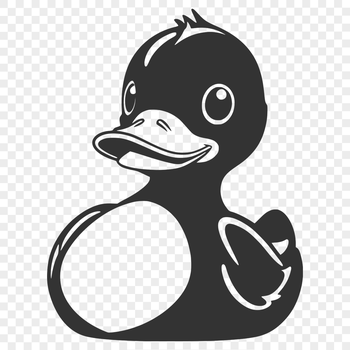 A single illustration of a duck in simple vector design.