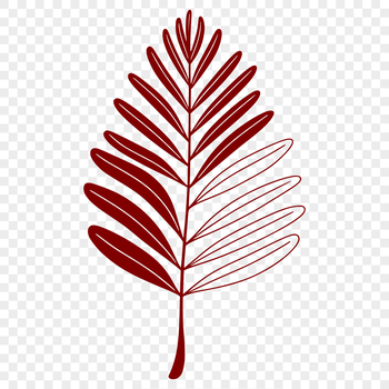 A single leaf illustration in vector format.