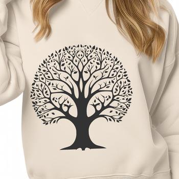 A detailed vector illustration of a tree in various branches and foliage.