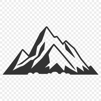 A digital representation of a mountain landscape in vector format.