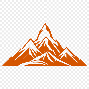 Mountain landscape illustration in vector format, suitable for digital cutting machines and laser engraving.