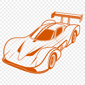 Vector illustration of a racing car with sleek design elements.