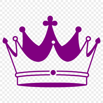 A vector illustration of a crown, suitable for digital cutting machines like Cricut or laser cutters.