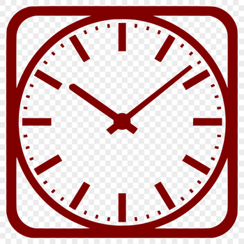 A high-resolution digital clock illustration designed as a scalable vector graphic (SVG) for commercial and personal use.