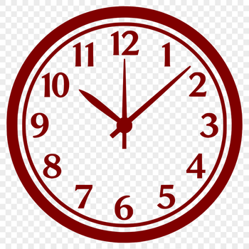 A simple clock design created with vector graphics for commercial or personal use.